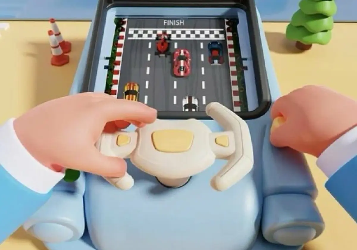 Детская игровая приставка для гонок