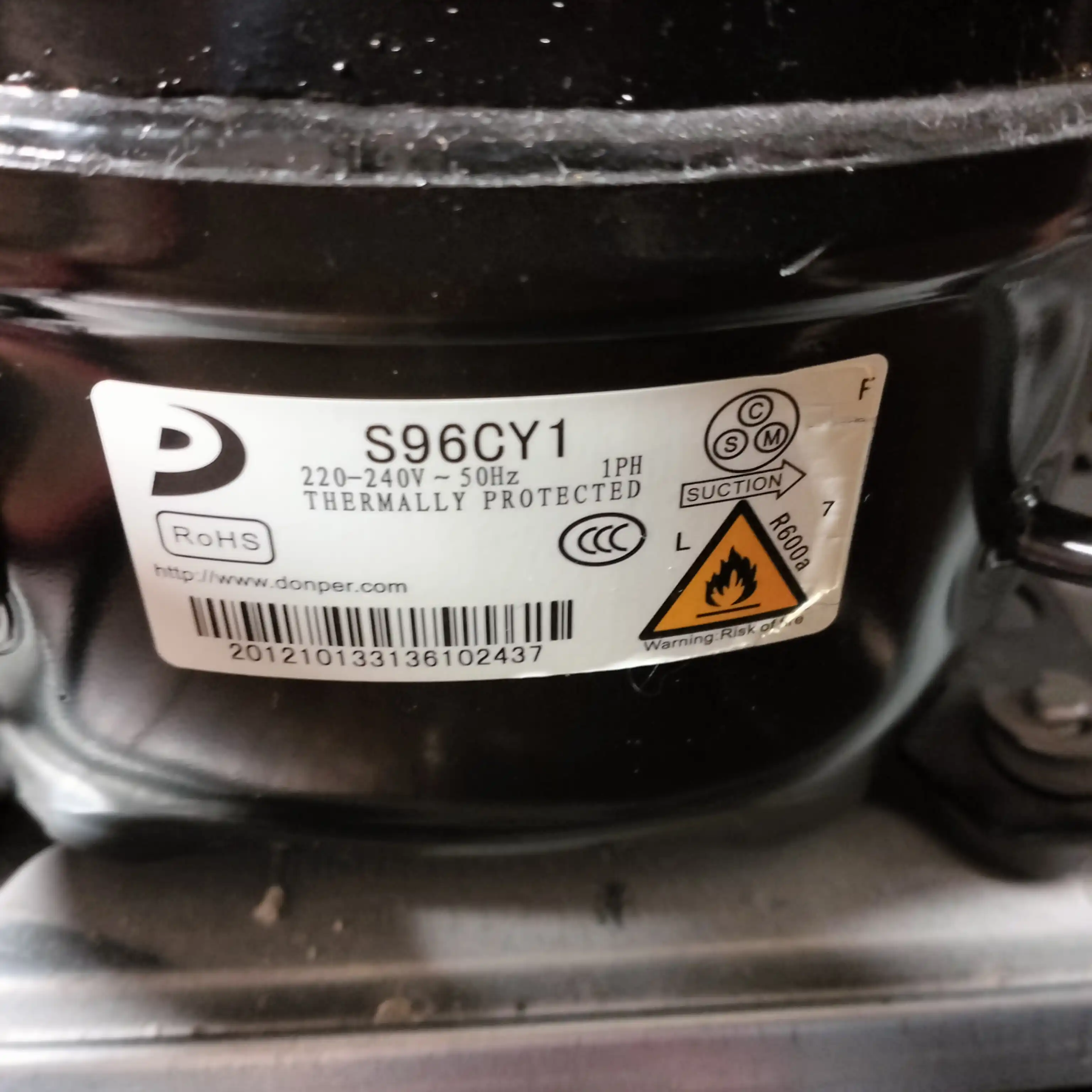 Компрессор Donper S96CY1 морозильной камеры Haier HF260WG, механически заклинен