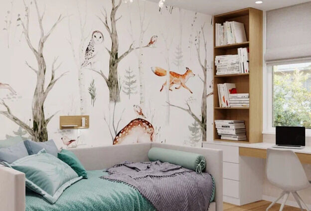 Дизайн спален в бирюзовом цвете