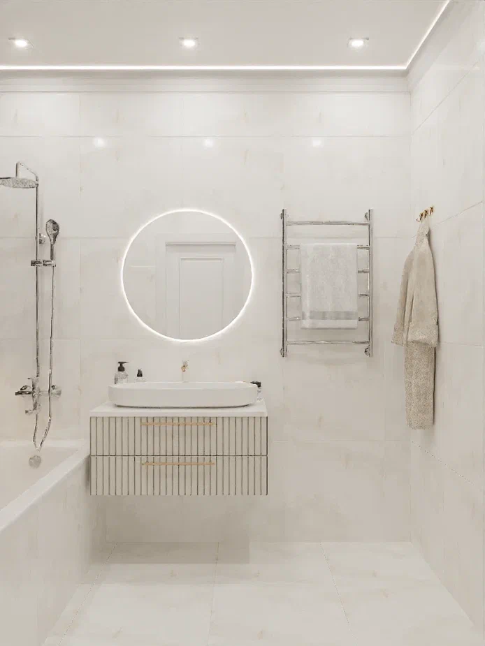 Фото № 11: Дизайн ванной с душевой кабиной: 30 современных вариантов