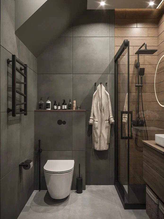 Фото № 26: Дизайн ванной с душевой кабиной: 30 современных вариантов