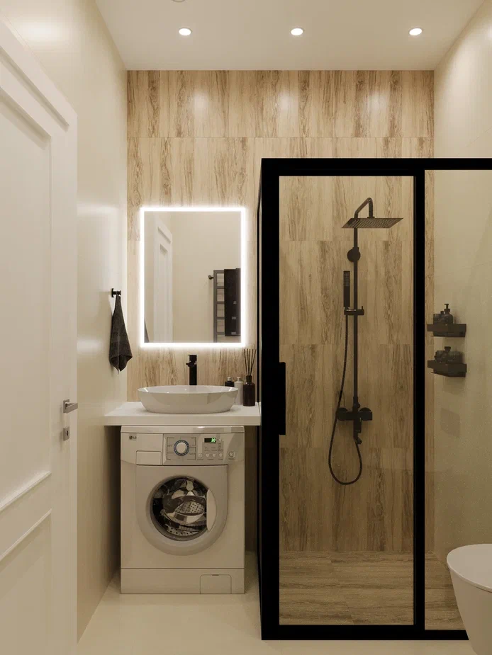 Дизайн ванной комнаты с Душевой кабиной: 14 нюансов и 103 реальные фото