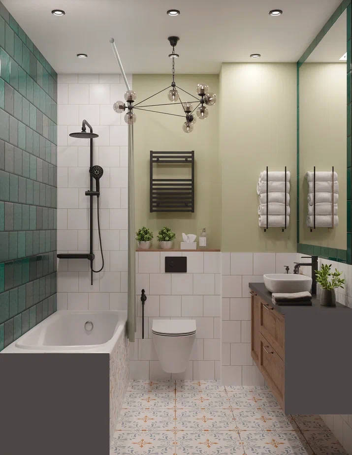Дизайн ванной комнаты с душевой: советы по обустройству и готовые �планировки