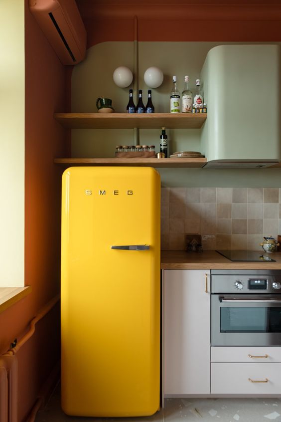 Дизайн Кухни С Холодильником В Правом Углу (48 Фото)