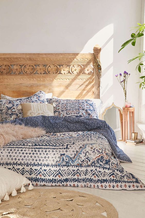 Фото № 11: Как декорировать кровать: 30 модных вариантов постельного белья