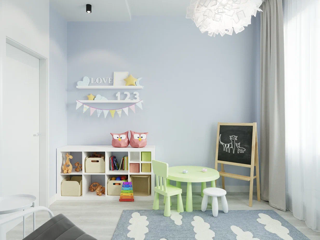 Фото № 9: Дизайн однокомнатной квартиры для семьи с ребенком: 20 удачных примеров
