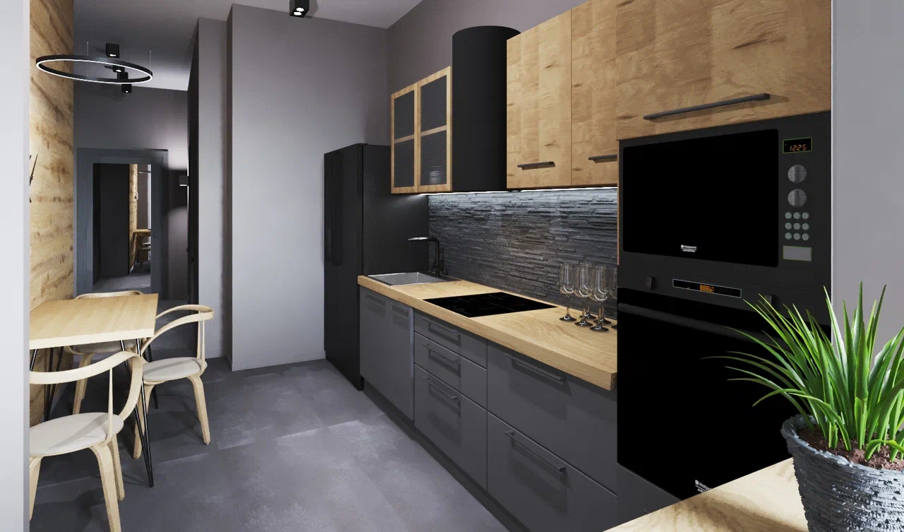 Цвет стен кухни с темным полом (48 фото) - красивые картинки и HD фото