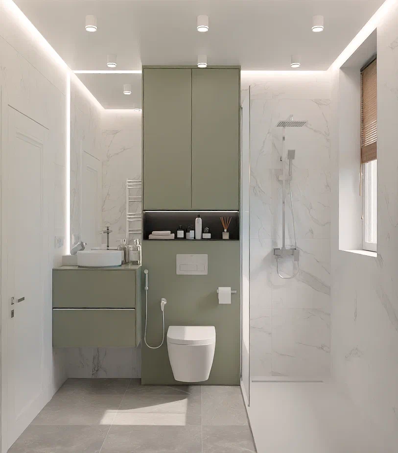 Фото № 21: Дизайн ванной с душевой кабиной: 30 современных вариантов
