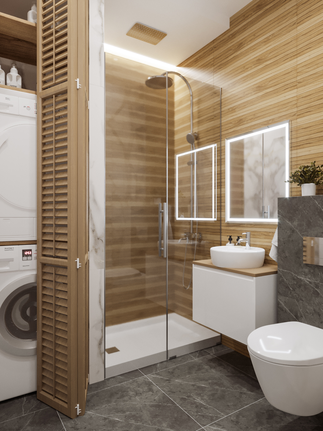 Фото № 2: Современный дизайн ванной комнаты