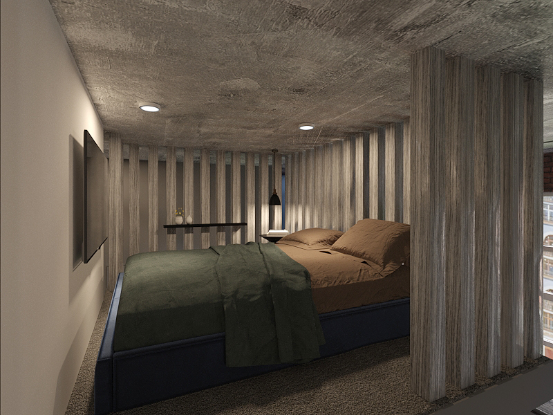 Фото № 7: Дизайн комнаты с кроватью-чердаком для взрослых: подборка интересных идей