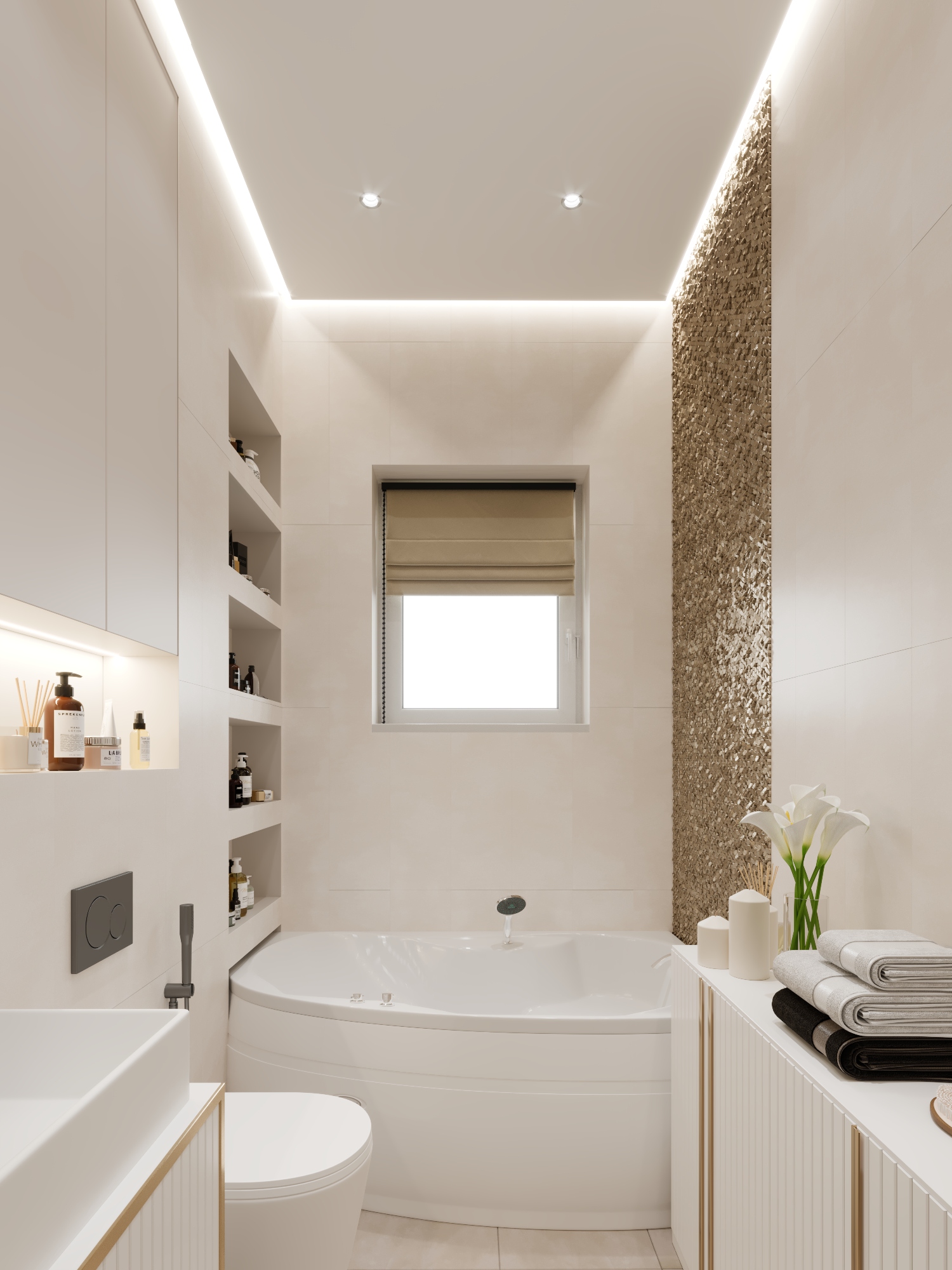 Фото № 2: Дизайн ванной комнаты с джакузи: советы по выбору и 15 стильных вариантов