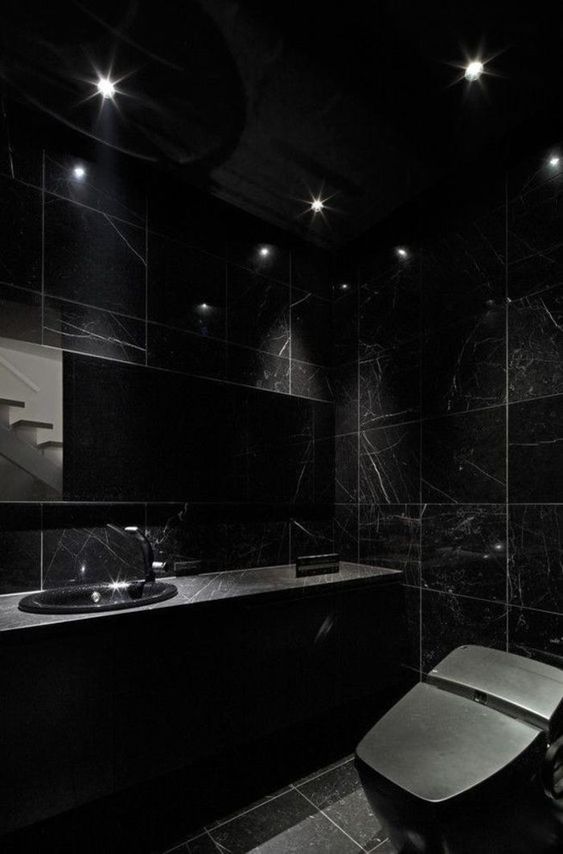 Фото № 22: 25 темных ванных комнат: чем они хороши