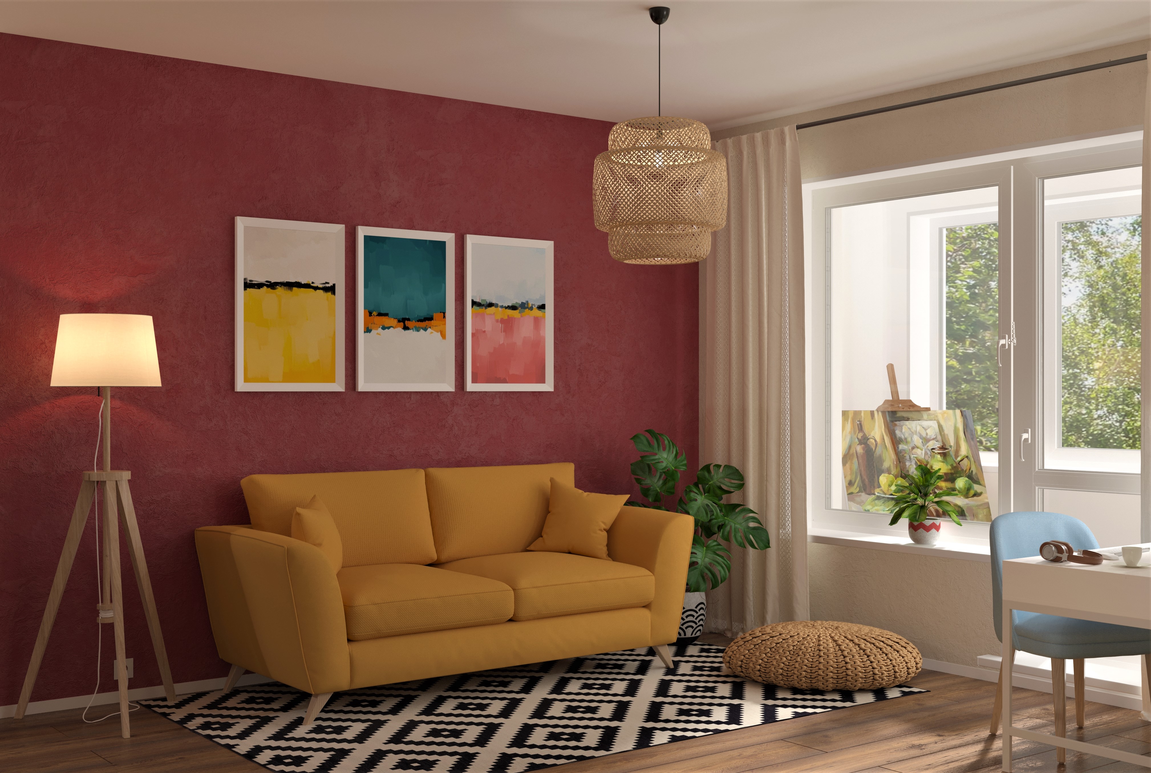 Фото № 2: 20 ярких примеров сочетаний с бордовым в интерьере вашей квартиры
