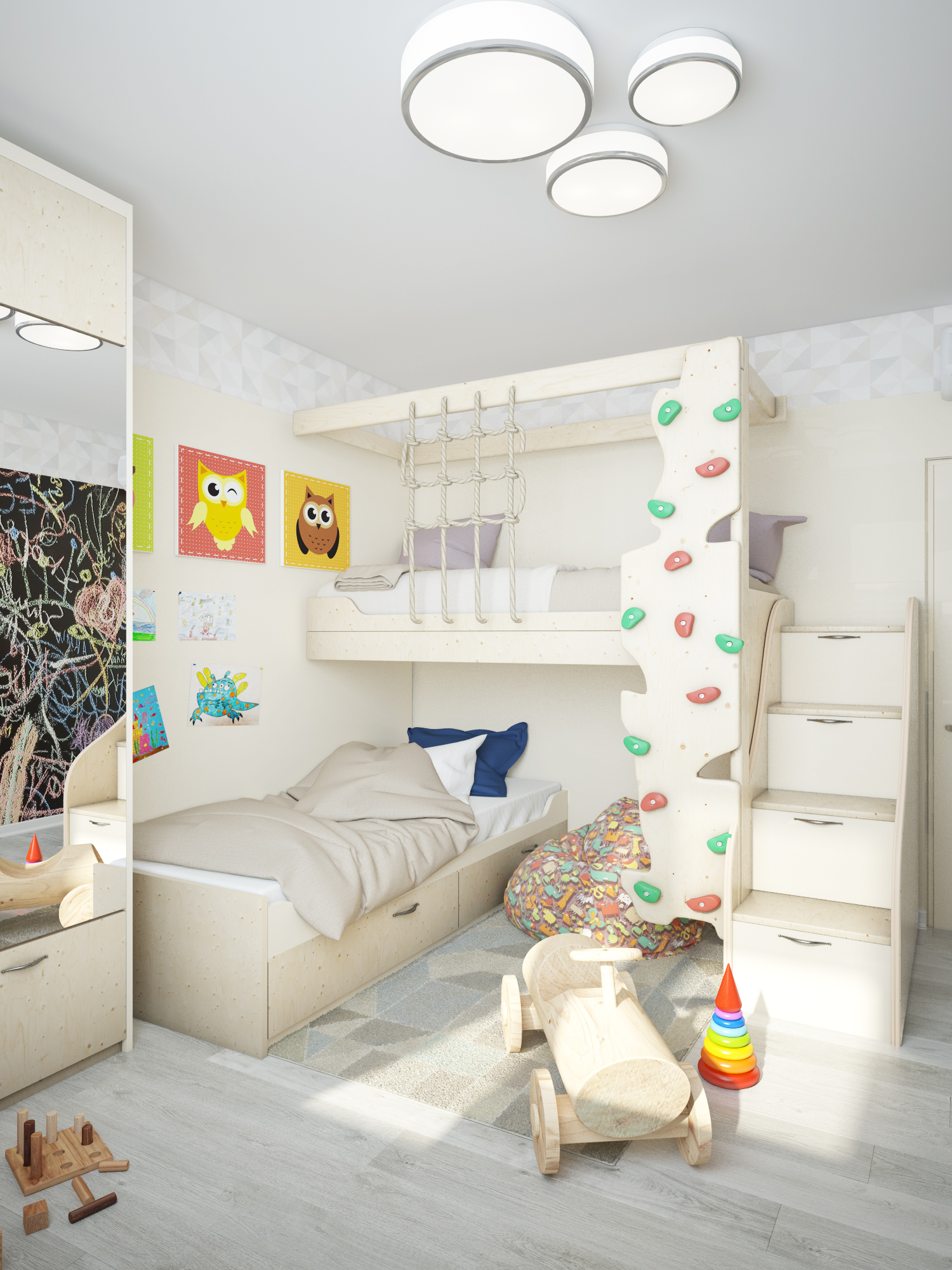 Фото № 8: Курортная мечта: светлая двухкомнатная квартира в Сочи с уютной детской