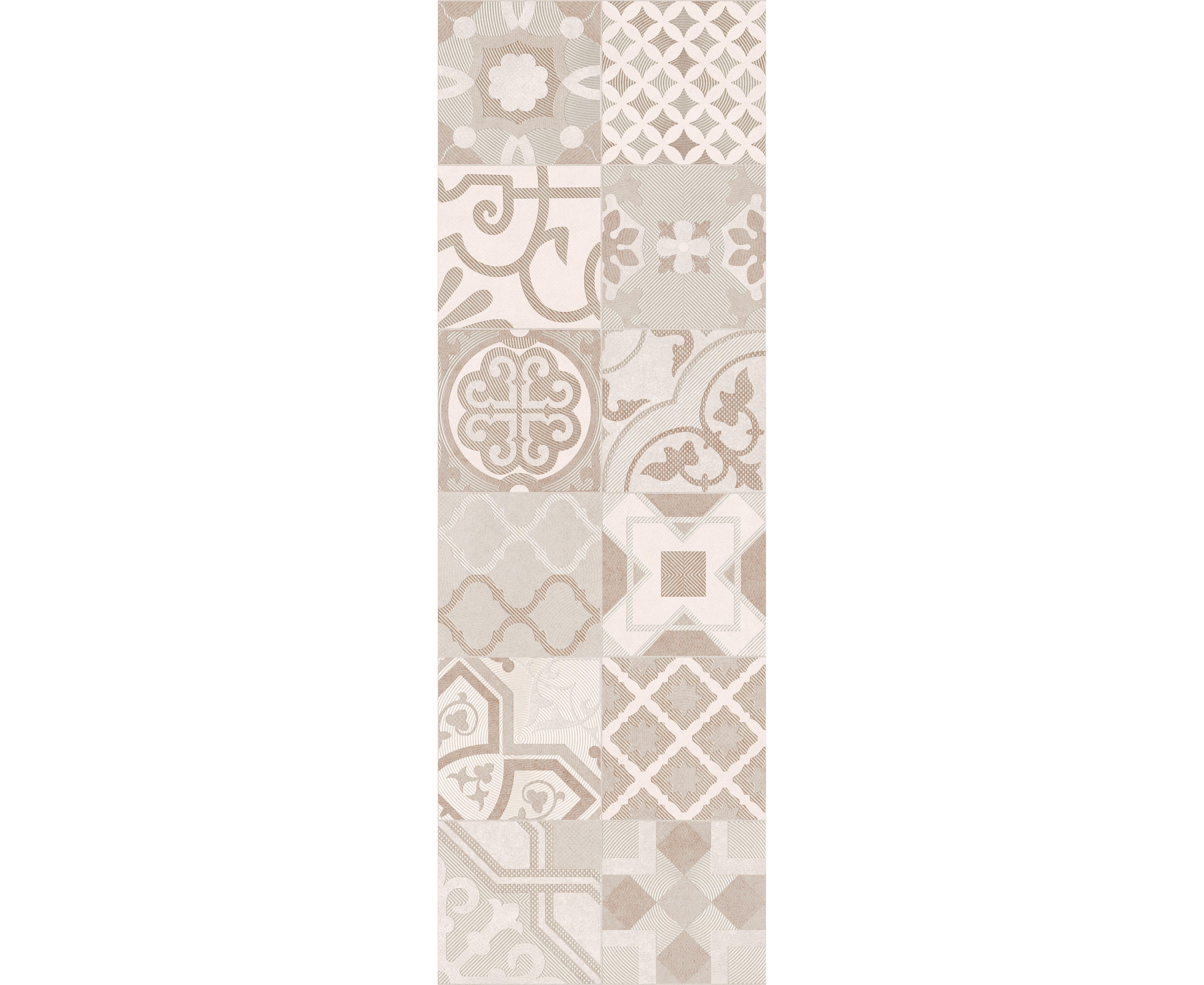 Вставка Dover Vetro Ivory W\DEC M 25х75 NR Satin 1