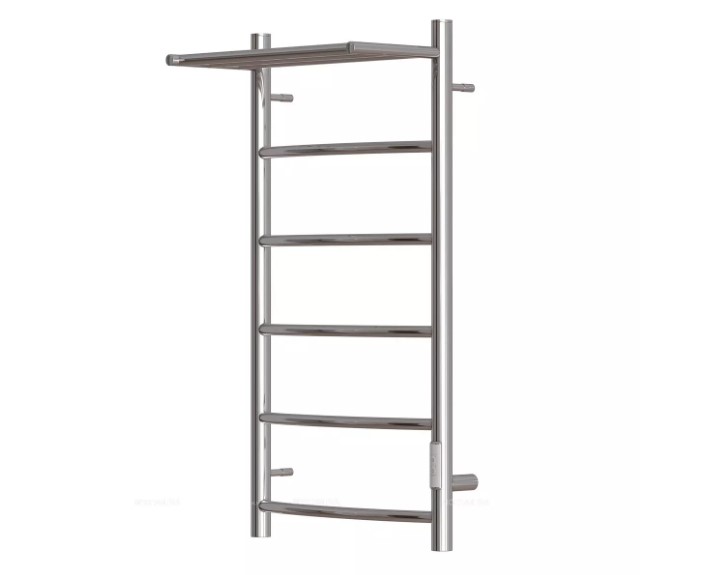 Полотенцесушитель электрический Point Афина 80х40 см PN04848P с полкой, хром