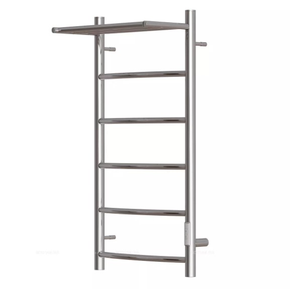 Полотенцесушитель электрический Point Афина 80х40 см PN04848P с полкой, хром