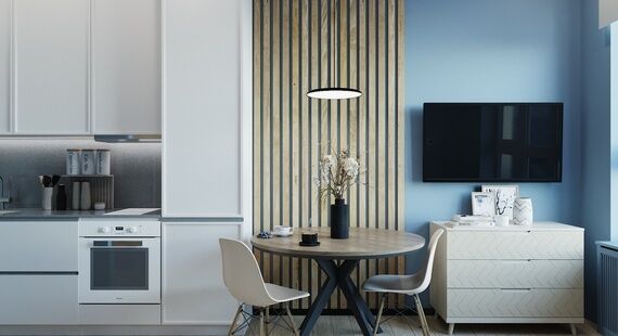 Дизайн интерьера двухкомнатной квартиры: оборудуем кухню
