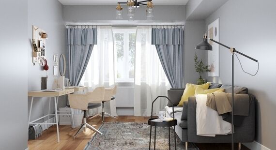 How to decorate a small apartment 28m2