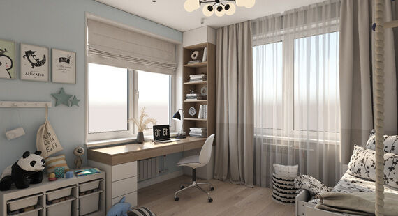 Дизайн гостиной в однокомнатной квартире — cтоимость в Москве