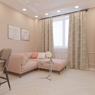 Фото № 1: Дизайн-проект двухкомнатной квартиры 45.2  м² Стиль Современная классика для ЖК Московский