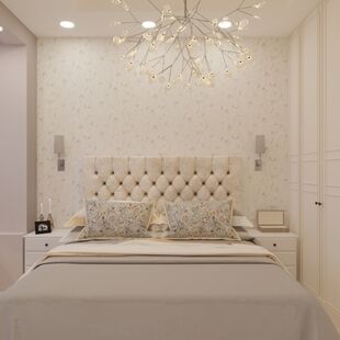 Фото № 3: Дизайн-проект двухкомнатной квартиры 45.2  м² Стиль Современная классика для ЖК Московский