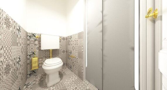 Туалет кв м: дизайн, фото