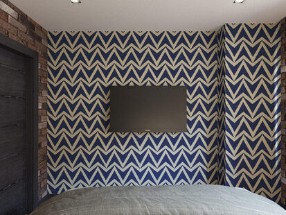 Фото № 2: Дизайн-проект спальни 10.2  м² стиль Лофт для ЖК PLAZA