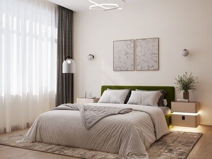 Фото № 1: Дизайн-проект трехкомнатной квартиры 65.4  м² Стиль Модернизм для ЖК Life Варшавская