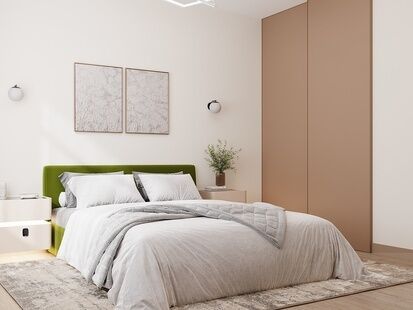 Фото № 3: Дизайн-проект трехкомнатной квартиры 65.4  м² Стиль Модернизм для ЖК Life Варшавская