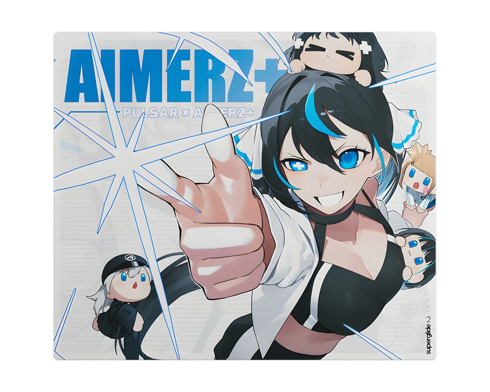 マウス・トラックボール pulsar superglide Aimerz+ Ayane Edition Pulsar Superglide Glass Mousepad v2 (XL 490x420mm, Aimerz+ Yui