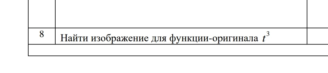 Условие: Найти изображение для функции оригинала