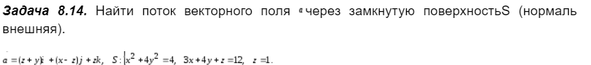 Условие: решить через теорему остроградского гаусса