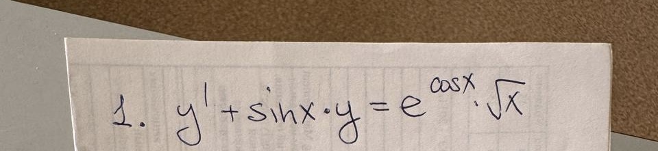 Условие: Решить уравнение через y=uv