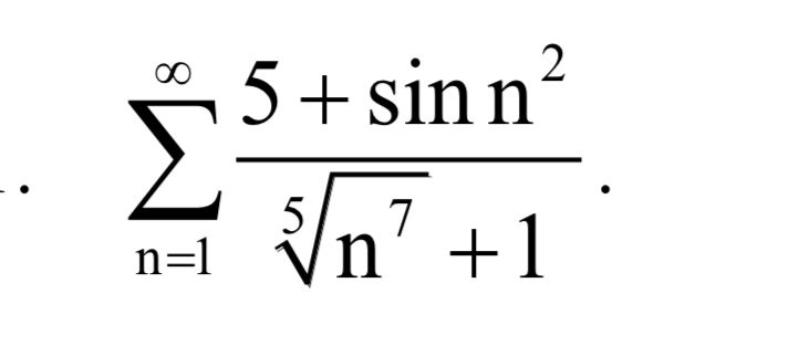 Условие: (5+sin(n)^2)/n^(7/5)+1