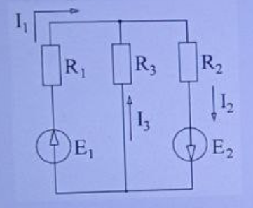 Условие: из принципа суперпозиции расчитайте значение тока и1 если значение токов от каждой эдс составляет 12.3 а и 3.2 а