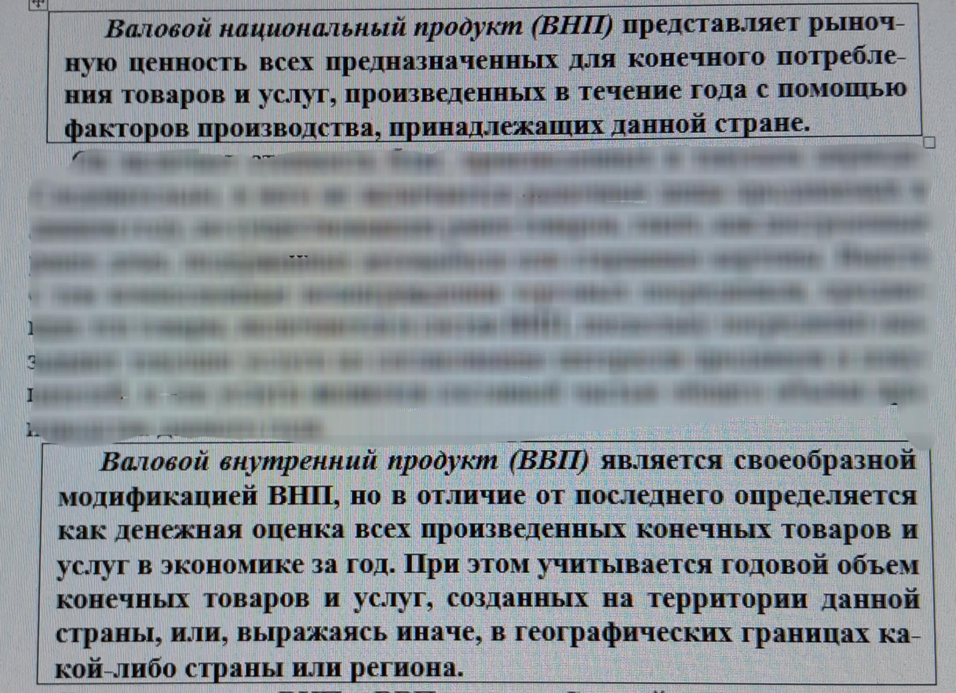 Условие: Дайте определение ввп как на фото, но без фразы 