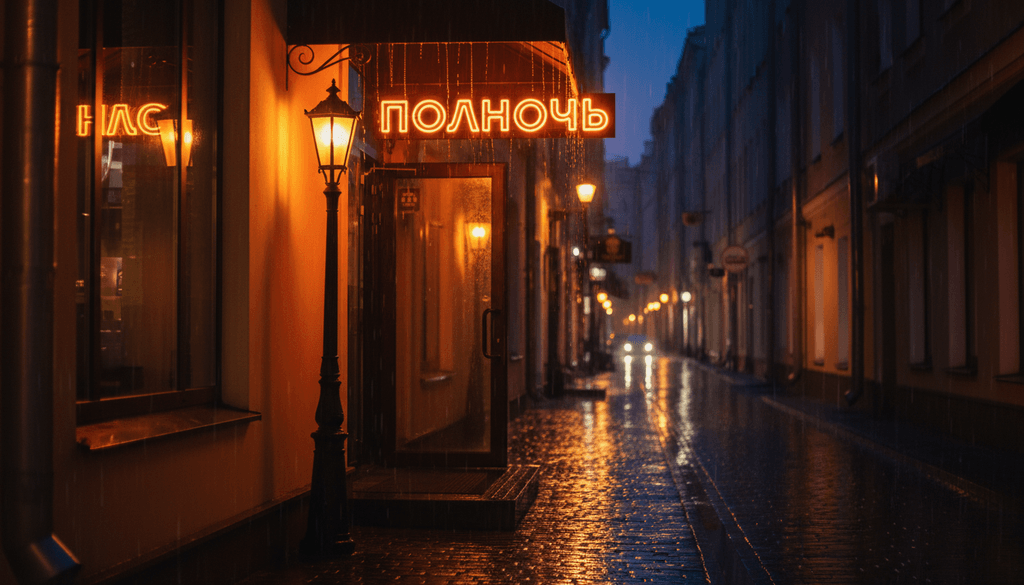 Кириллический текст на вывеске — NanoBanana 1