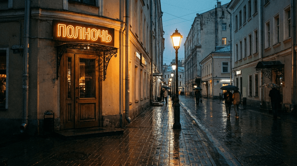 Кириллический текст на вывеске — NanoBanana Pro