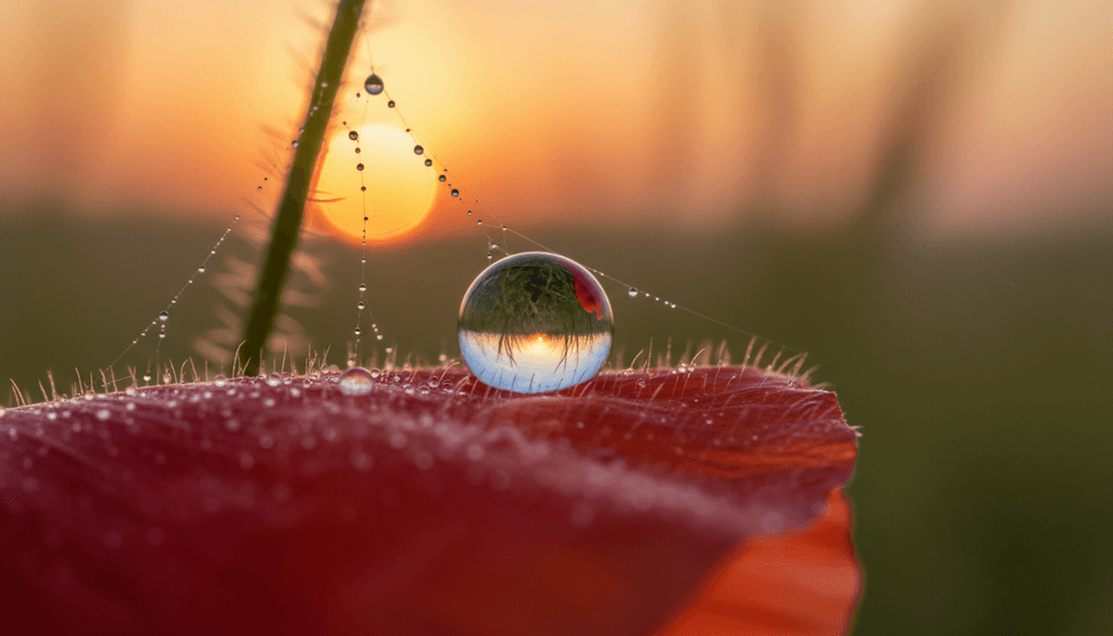Капля росы на маке — NanoBanana 1