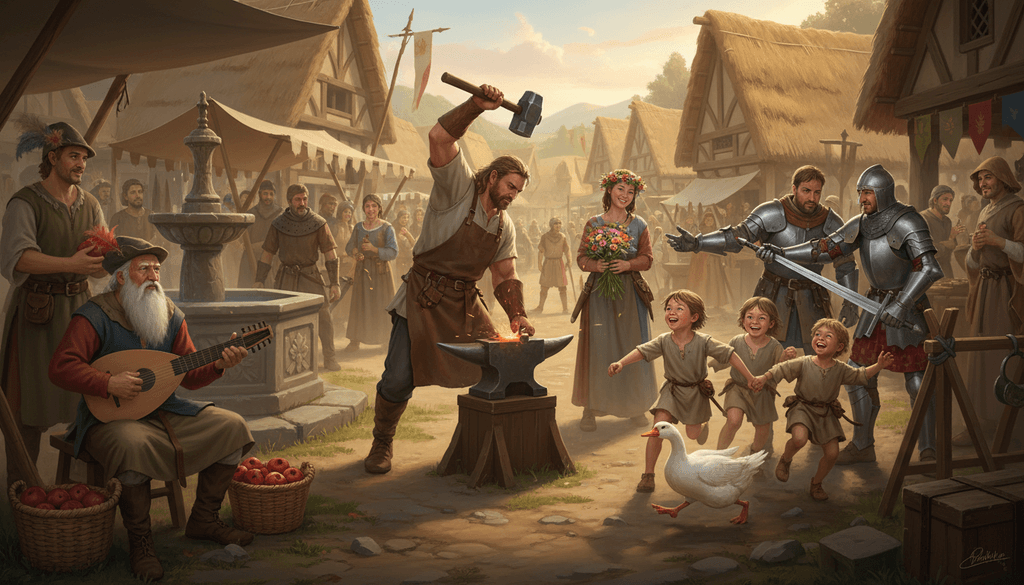 Средневековая ярмарка — NanoBanana 1