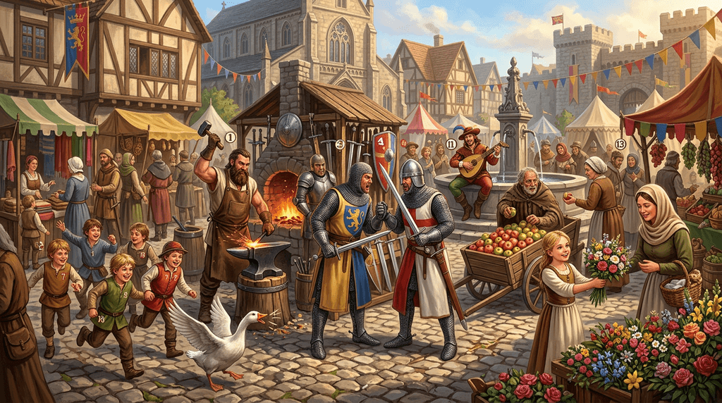 Средневековая ярмарка — NanoBanana 2