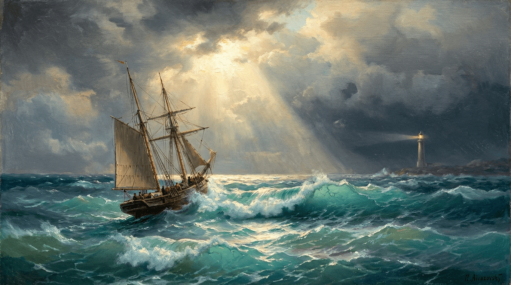 Айвазовский — буря — NanoBanana Pro