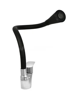 смеситель для кухни jgn hydra 0402.146 однорычажный с гибким изливом цвет черный