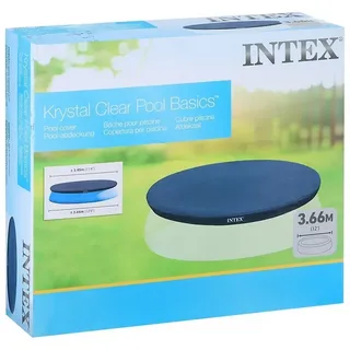 уценка тент для бассейнов с надувным бортом easy set 366см (d345х30см), уп.6 28022, intex,