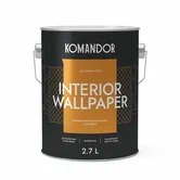 краска "interior wallpaper" для обоев база с 2,7 л (1) "komandor" распродажа