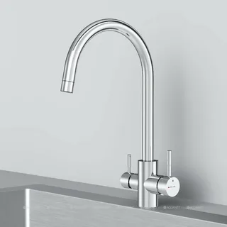 смеситель для кухни x-joy s f85b07700 с с-изливом с каналом для питьевой воды, хром