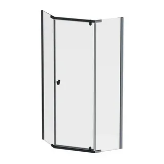 душевое ограждение sunny 5-угольн, распашная дверь, 90x90, проф. серебро,стекло прозрачное