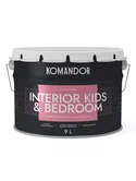 краска "interior kids&bedroom" для спален и детских комнат база а 9 л (1) "komandor" распродажа