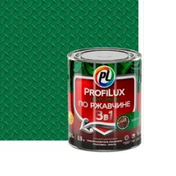 грунт-эмаль по ржавчине 3 в 1 "profiluxdiy" (сделай сам) зелёная, 0,9кг